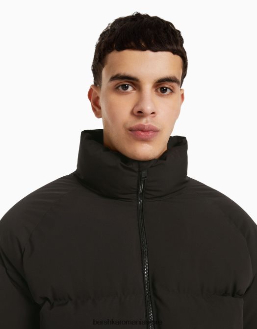 Bershka bărbați jachetă puf negru Z86D3069 îmbrăcăminte