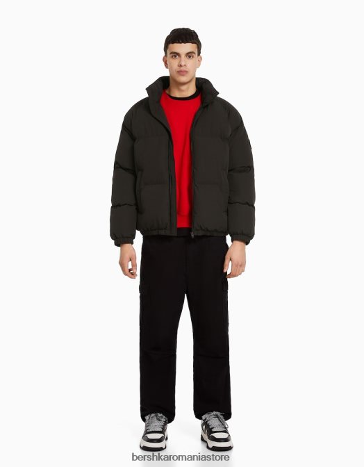 Bershka bărbați jachetă puf negru Z86D3069 îmbrăcăminte