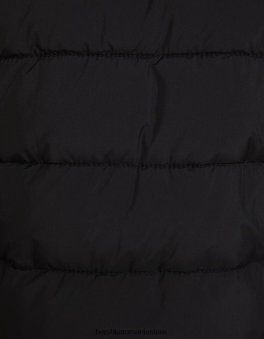 Bershka bărbați jachetă pufă ușoară negru Z86D3081 îmbrăcăminte