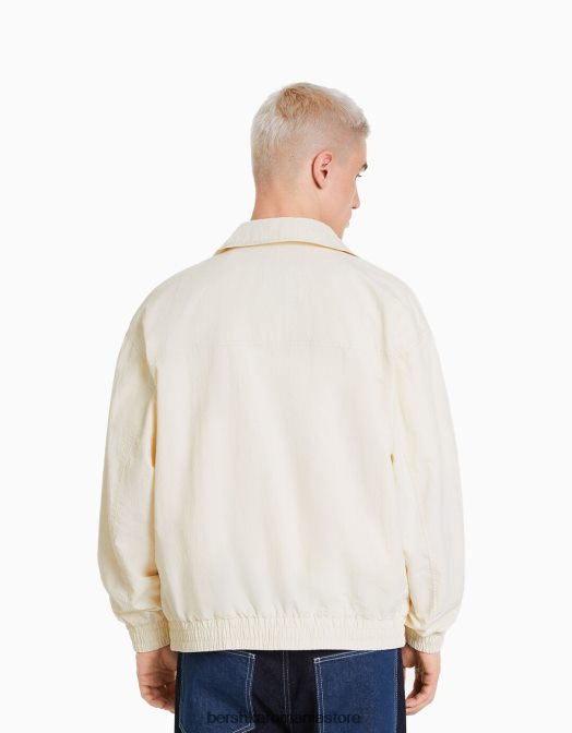 Bershka bărbați jachetă ușoară din nailon galben Z86D3086 îmbrăcăminte