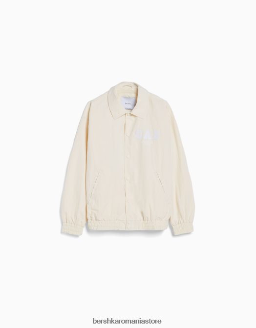 Bershka bărbați jachetă ușoară din nailon galben Z86D3086 îmbrăcăminte