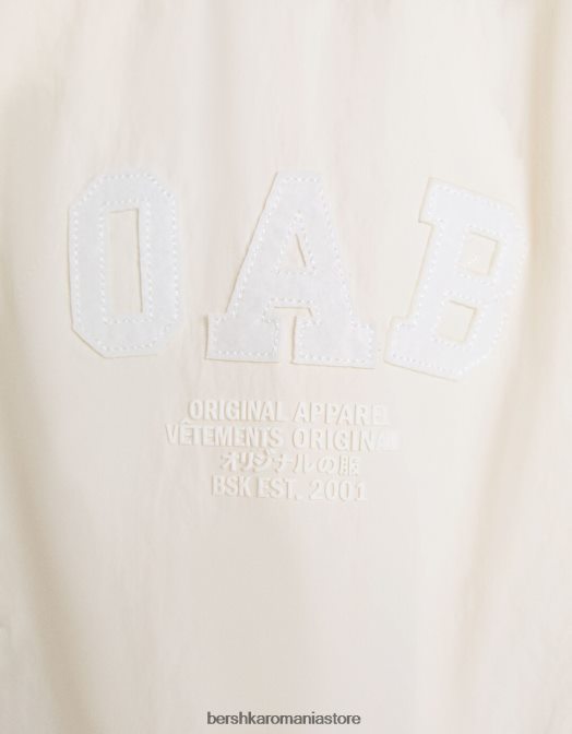 Bershka bărbați jachetă ușoară din nailon galben Z86D3086 îmbrăcăminte