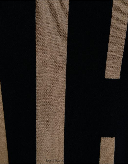 Bershka bărbați pulover cu slogan maro Z86D3010 îmbrăcăminte