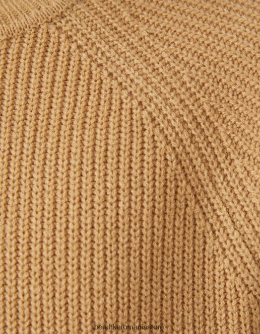 Bershka bărbați pulover gros cu gât înalt cămilă Z86D3017 îmbrăcăminte