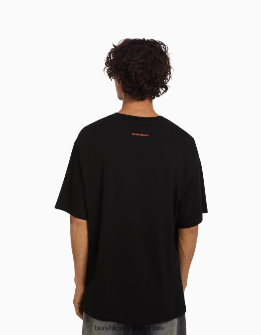 Bershka bărbați Celebrul mare. tricou cu mânecă scurtă tip boxy negru Z86D2813 îmbrăcăminte