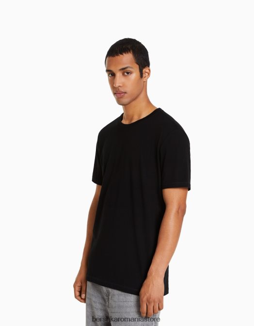 Bershka bărbați Pachet de 2 tricouri cu mânecă scurtă, cu croială normală multicolor Z86D2652 îmbrăcăminte