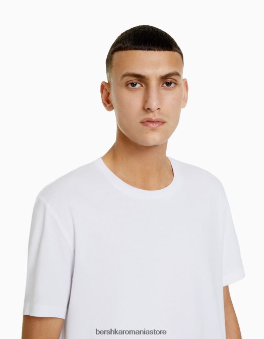 Bershka bărbați Pachet de 2 tricouri cu mânecă scurtă, cu croială normală multicolor Z86D2653 îmbrăcăminte