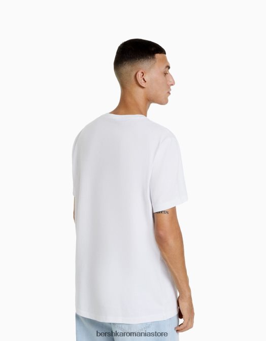 Bershka bărbați Pachet de 3 tricouri cu mânecă scurtă, cu croială normală multicolor Z86D2631 îmbrăcăminte