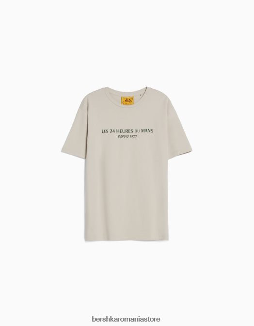 Bershka bărbați Tricou cu maneca scurta 24h le regular fit cămilă Z86D2817 îmbrăcăminte