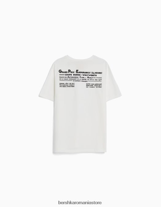 Bershka bărbați Tricou cu maneca scurta 24h le regular fit cremă Z86D2818 îmbrăcăminte