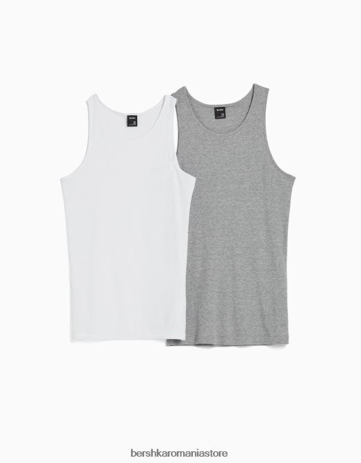 Bershka bărbați pachet de 2 maiouri multicolor Z86D2804 îmbrăcăminte