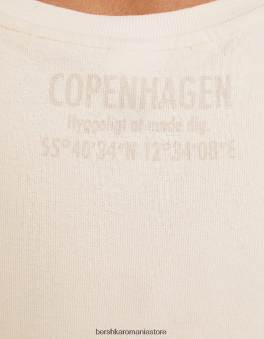 Bershka bărbați top cu bretele imprimat aproape alb Z86D2708 îmbrăcăminte