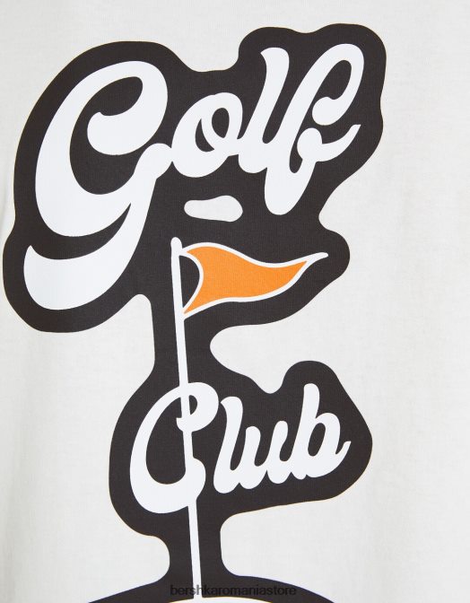 Bershka bărbați tricou boxy cu maneca scurta aproape alb Z86D2847 îmbrăcăminte