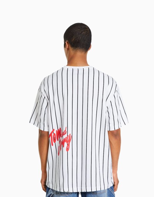 Bershka bărbați tricou cu mânecă scurtă cu imprimeu Tom & Jerry alb Z86D2849 îmbrăcăminte