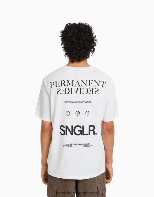 Bershka bărbați tricou cu mânecă scurtă cu imprimeu relaxat alte Z86D2640 îmbrăcăminte