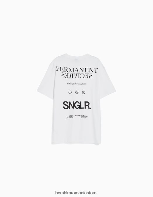 Bershka bărbați tricou cu mânecă scurtă cu imprimeu relaxat alte Z86D2640 îmbrăcăminte