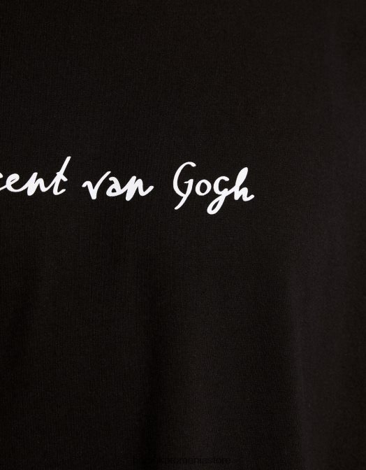 Bershka bărbați tricou cu mânecă scurtă, cu imprimeu van Gogh negru Z86D2626 îmbrăcăminte