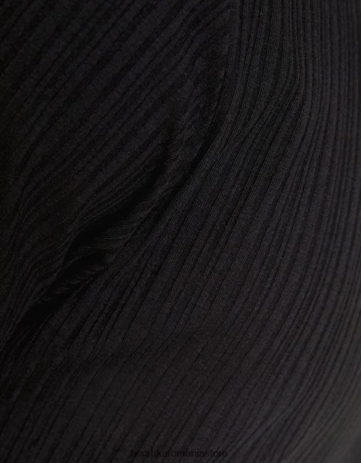 Bershka bărbați tricou cu mânecă scurtă cu nervuri, în formă musculară exclusiv Z86D2738 îmbrăcăminte