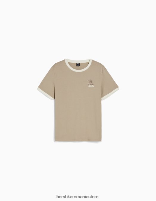 Bershka bărbați tricou cu mânecă scurtă cu potrivire normală imprimat gri Z86D2645 îmbrăcăminte