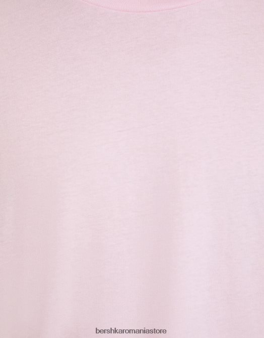 Bershka bărbați tricou cu mânecă scurtă, în formă regulată roz Z86D2794 îmbrăcăminte