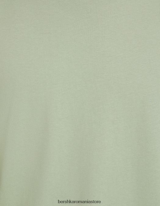 Bershka bărbați tricou cu mânecă scurtă, în formă regulată verde Z86D2796 îmbrăcăminte