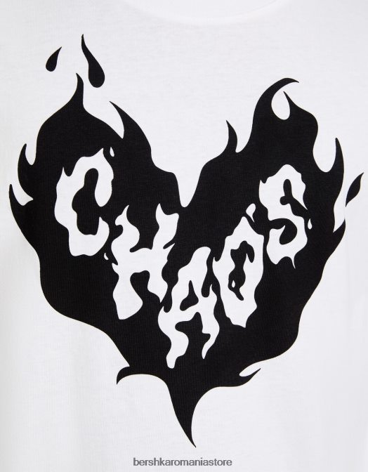 Bershka bărbați tricou cu mânecă scurtă, tip boxy alb Z86D2610 îmbrăcăminte