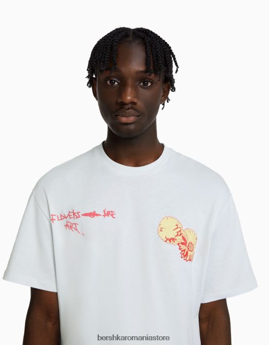 Bershka bărbați tricou cu mânecă scurtă, tip boxy albastru deschis Z86D2806 îmbrăcăminte