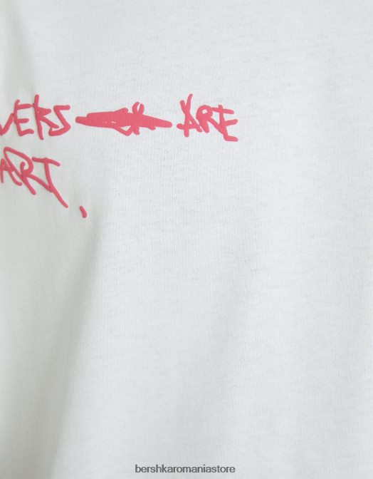 Bershka bărbați tricou cu mânecă scurtă, tip boxy albastru deschis Z86D2806 îmbrăcăminte