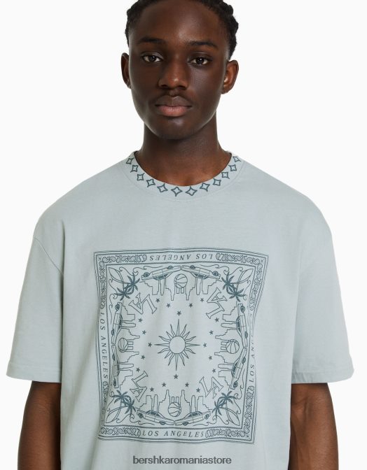 Bershka bărbați tricou cu mânecă scurtă, tip boxy alte Z86D2703 îmbrăcăminte