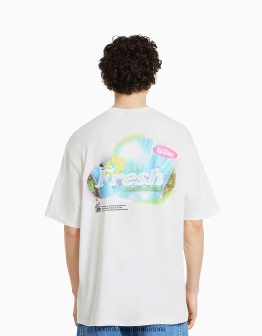 Bershka bărbați tricou cu mânecă scurtă, tip boxy alte Z86D2823 îmbrăcăminte