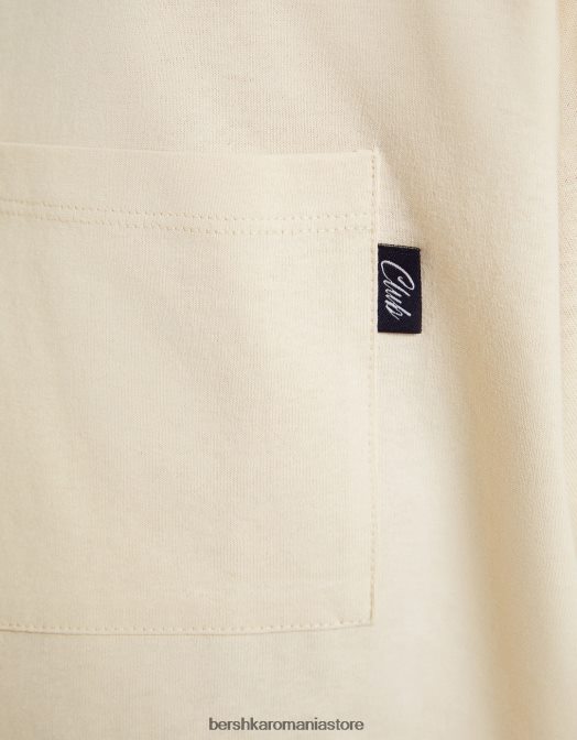 Bershka bărbați tricou cu mânecă scurtă, tip boxy cămilă Z86D2759 îmbrăcăminte