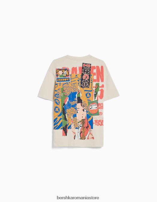 Bershka bărbați tricou cu mânecă scurtă, tip boxy exclusiv Z86D2617 îmbrăcăminte