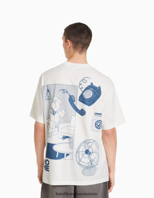 Bershka bărbați tricou cu mânecă scurtă, tip boxy exclusiv Z86D2701 îmbrăcăminte