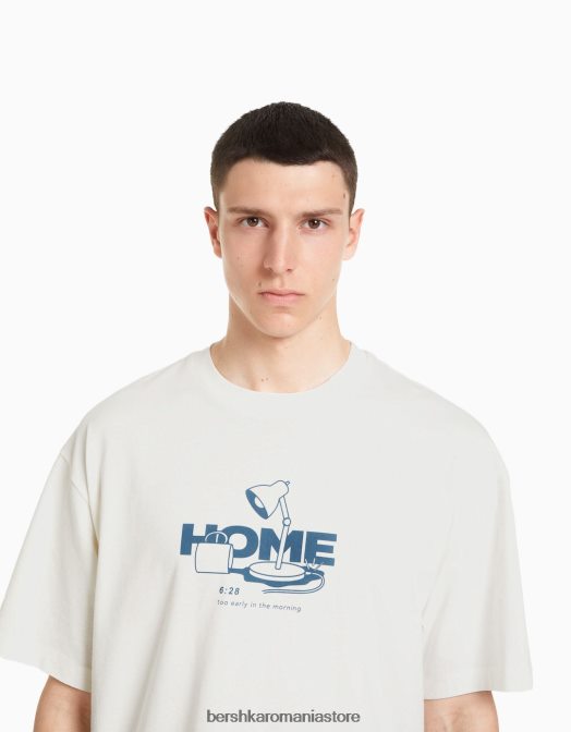 Bershka bărbați tricou cu mânecă scurtă, tip boxy exclusiv Z86D2701 îmbrăcăminte