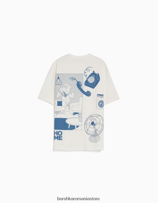 Bershka bărbați tricou cu mânecă scurtă, tip boxy exclusiv Z86D2701 îmbrăcăminte