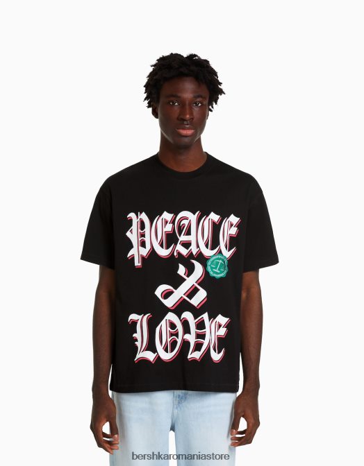 Bershka bărbați tricou cu mânecă scurtă, tip boxy exclusiv Z86D2788 îmbrăcăminte