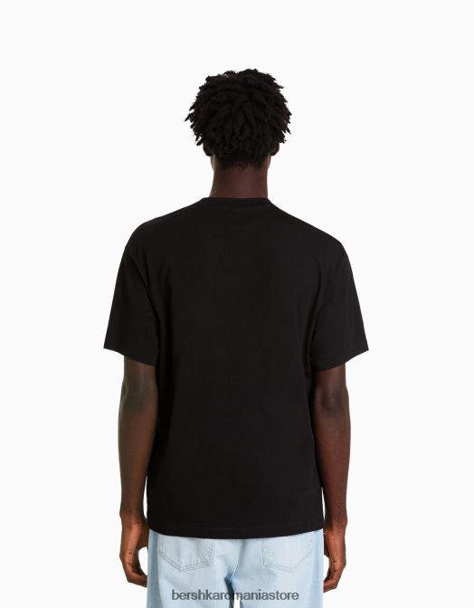 Bershka bărbați tricou cu mânecă scurtă, tip boxy exclusiv Z86D2788 îmbrăcăminte