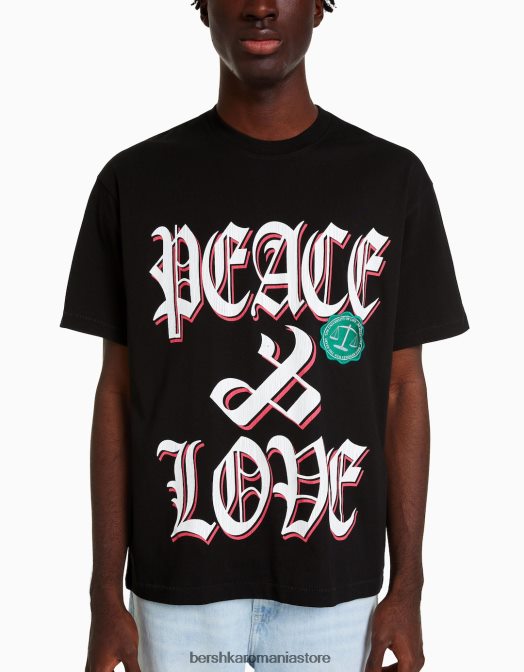 Bershka bărbați tricou cu mânecă scurtă, tip boxy exclusiv Z86D2788 îmbrăcăminte