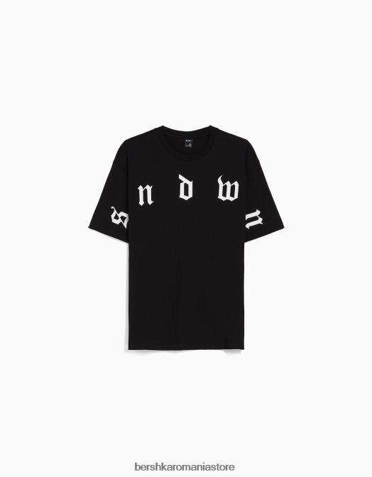 Bershka bărbați tricou cu mânecă scurtă, tip boxy negru Z86D2641 îmbrăcăminte