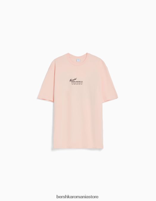 Bershka bărbați tricou cu mânecă scurtă, tip boxy portocale Z86D2828 îmbrăcăminte