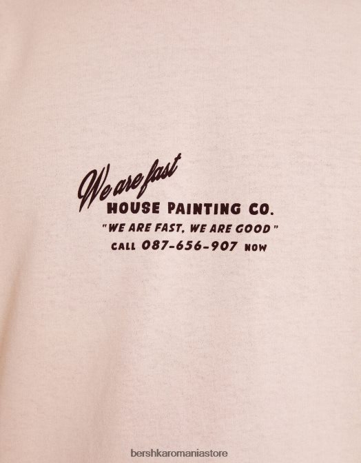 Bershka bărbați tricou cu mânecă scurtă, tip boxy portocale Z86D2828 îmbrăcăminte