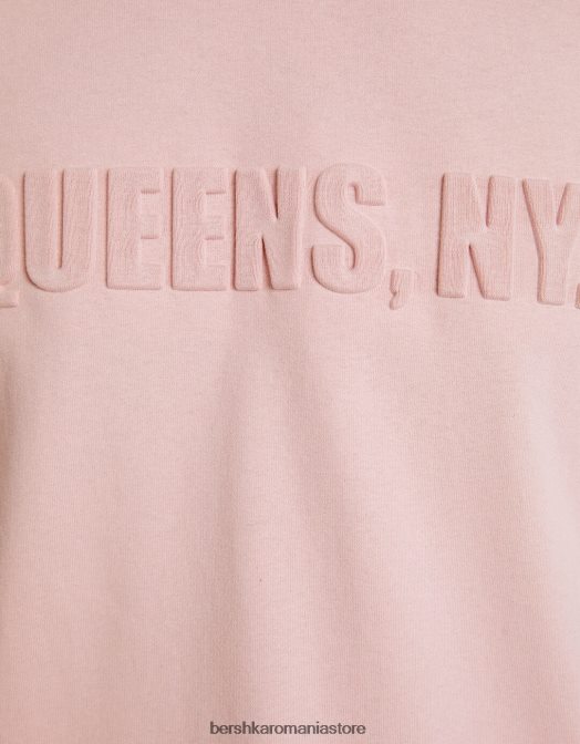 Bershka bărbați tricou cu mânecă scurtă, tip boxy roz Z86D2709 îmbrăcăminte