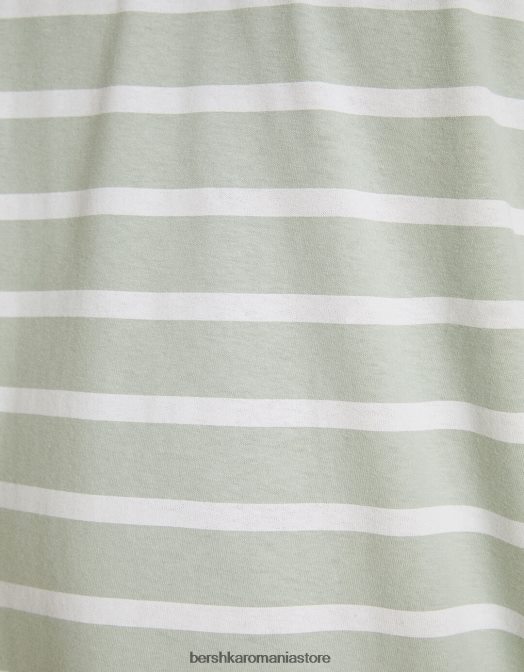 Bershka bărbați tricou cu mânecă scurtă, tip boxy verde Z86D2611 îmbrăcăminte