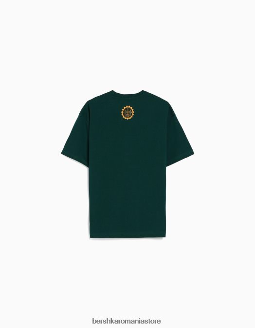 Bershka bărbați tricou cu mânecă scurtă, tip boxy verde Z86D2654 îmbrăcăminte