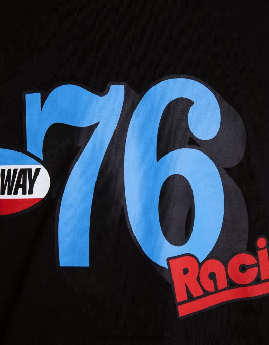 Bershka bărbați tricou de curse boxy fit cu maneca scurta negru Z86D2658 îmbrăcăminte