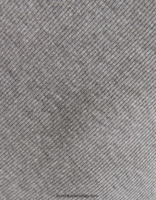 Bershka bărbați tricou fără mâneci cu nervuri gri Z86D2668 îmbrăcăminte