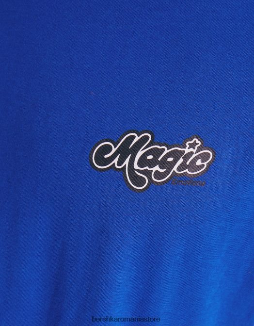 Bershka bărbați tricou fără mâneci cu potrivire în stil constructor albastru Z86D2782 îmbrăcăminte