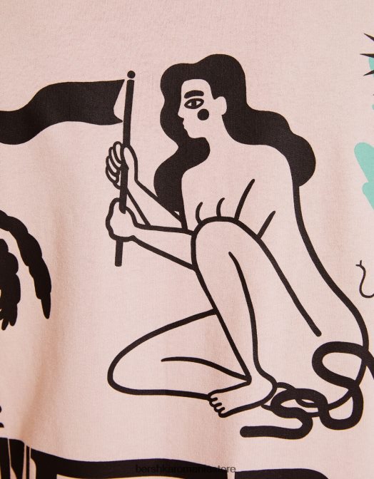 Bershka bărbați tricou imprimat cu mânecă scurtă, ușor de fixat alte Z86D2816 îmbrăcăminte