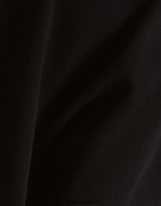 Bershka bărbați tricou interlock cu maneca scurta negru Z86D2751 îmbrăcăminte