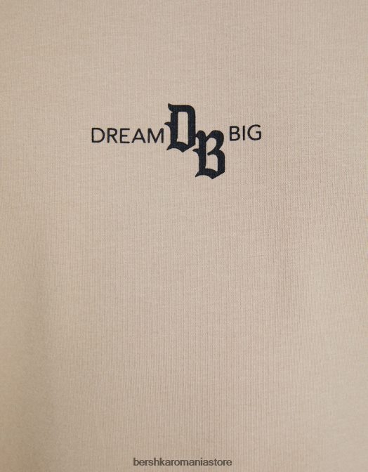 Bershka bărbați tricou musculos cu maneca scurta cu detaliu dungi bej Z86D2690 îmbrăcăminte